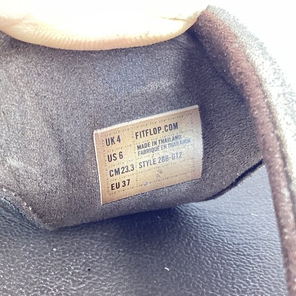 FitFlop Women’s Lulu Gold Toe-Post Slip On Platform Thong Sandals Size 6 - Picture 2 of 10